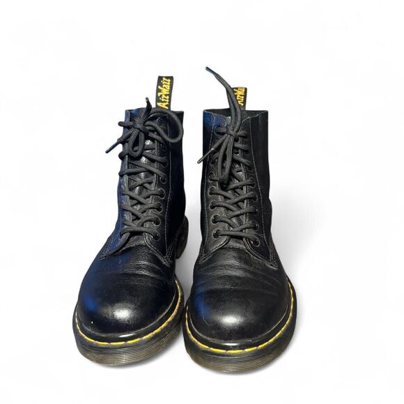 Dr. Martens 1460 Pascal Black Leather Boots Women’s Size 8 (EU 39) AirWair Lace - Picture 2 of 8